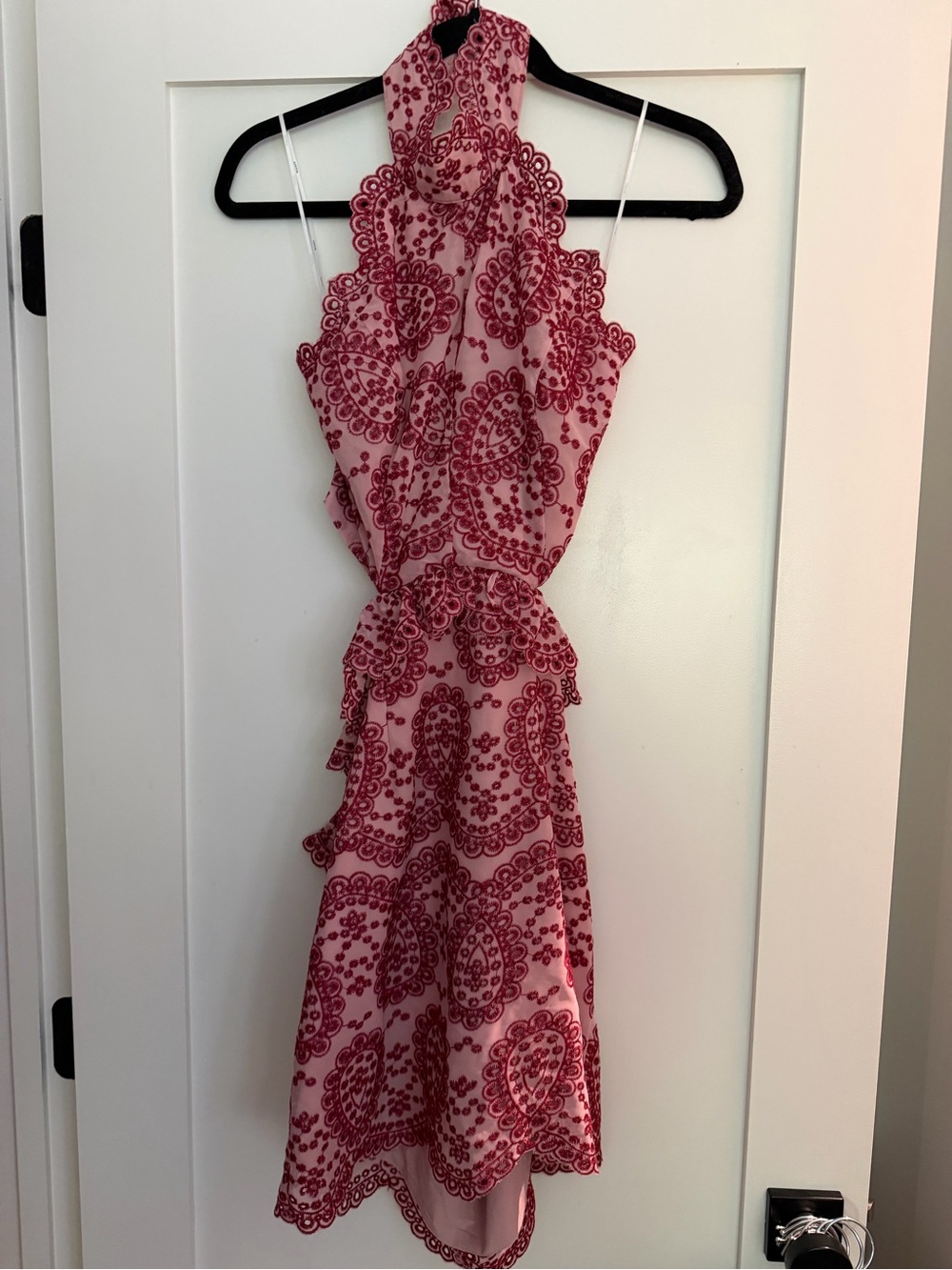 Elliatt Pink One-Shoulder Lace-Embroidered Dress